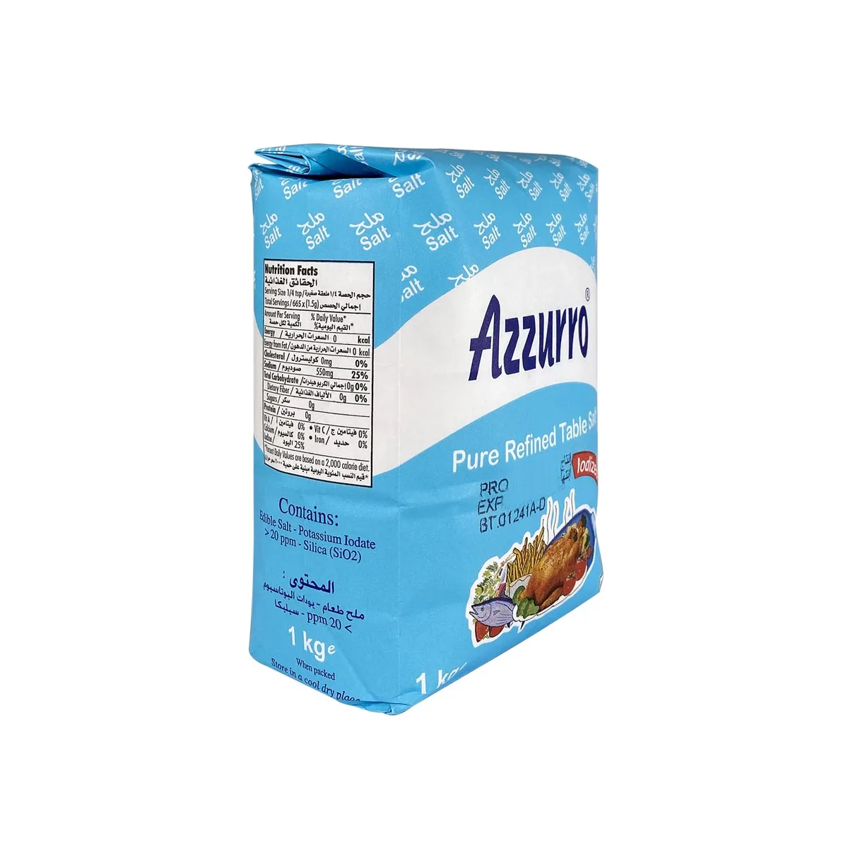 Azzurro Pure Refined Table Salt	1 kg