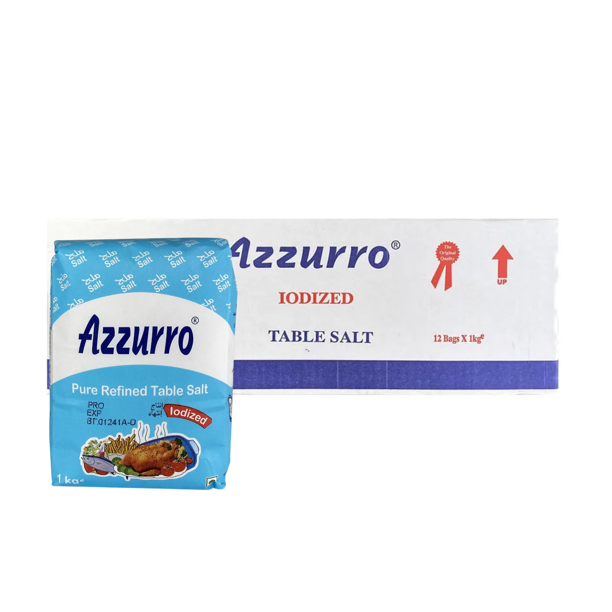 Azzurro Pure Refined Table Salt	1 kg x 12