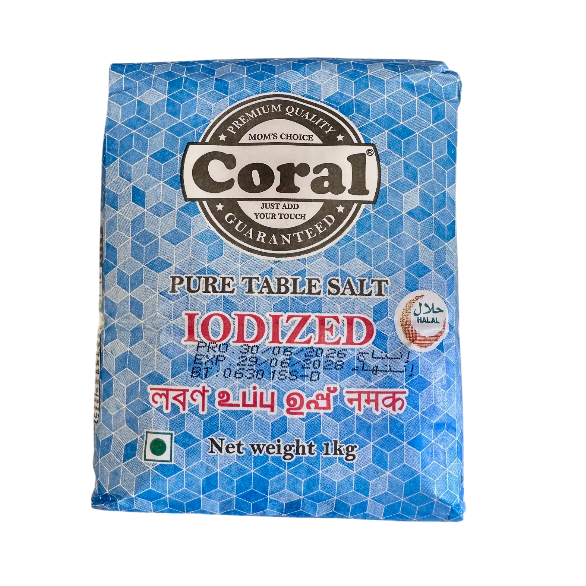 Coral Pure Iodized Table Salt 1 kg