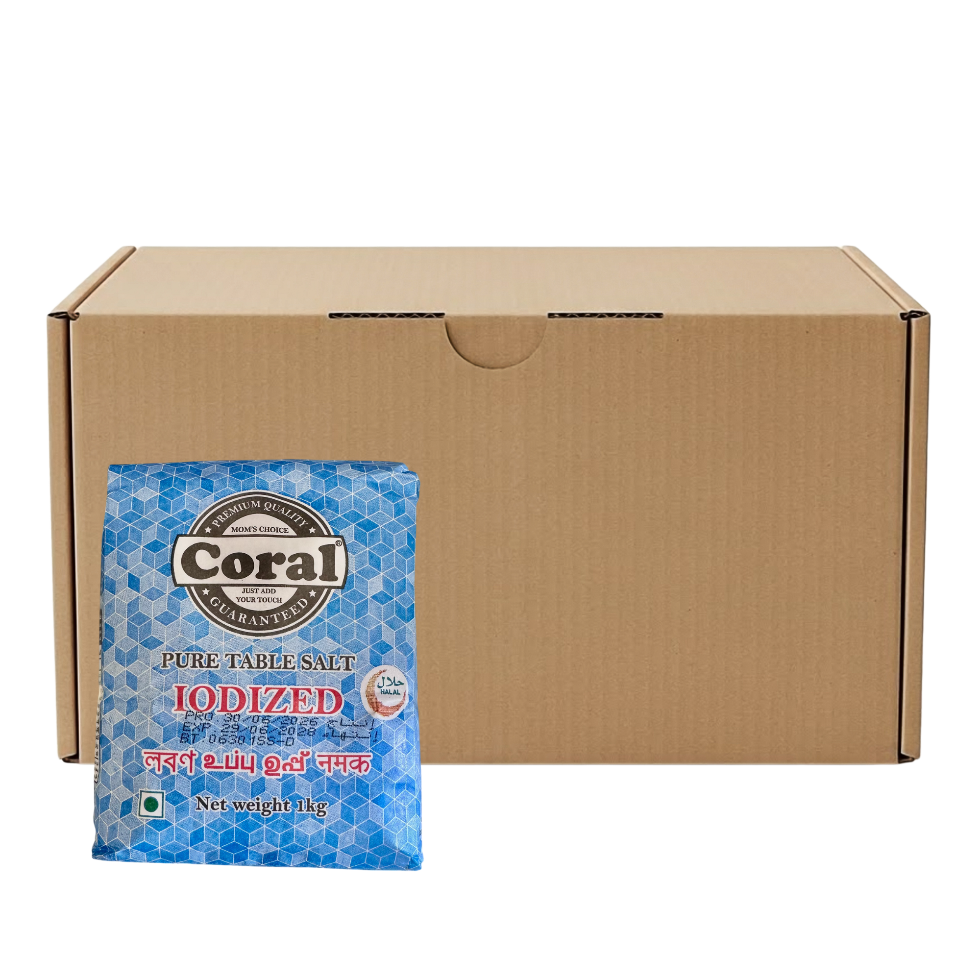 Coral Pure Iodized Table Salt 1 kg x 12