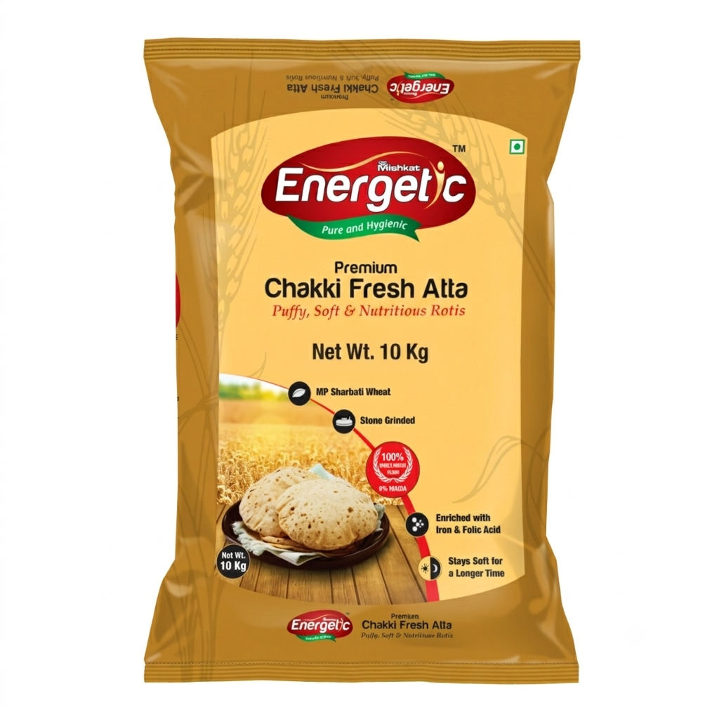 Energetic Chakki Fresh Atta 10 kg