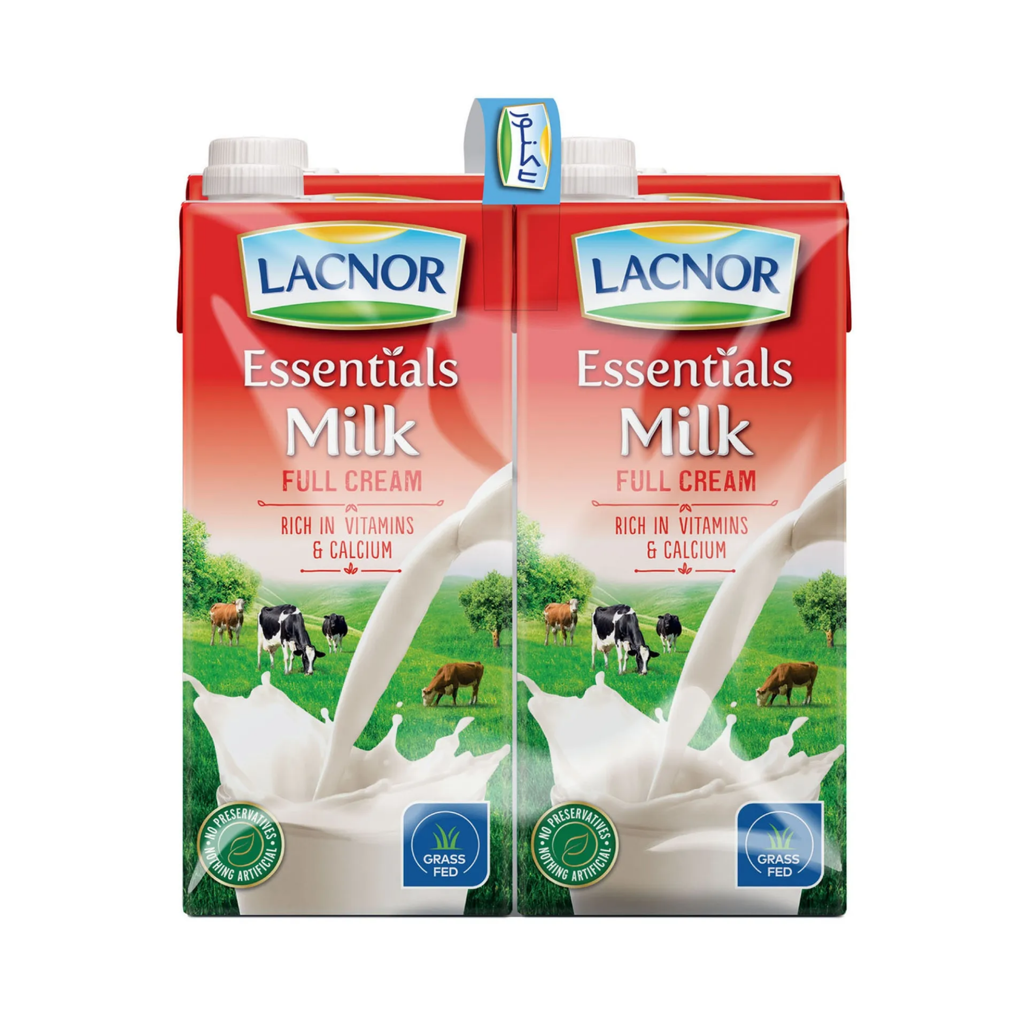 Lacnor Essentials Long Life Full Cream Milk 1 L x 4
