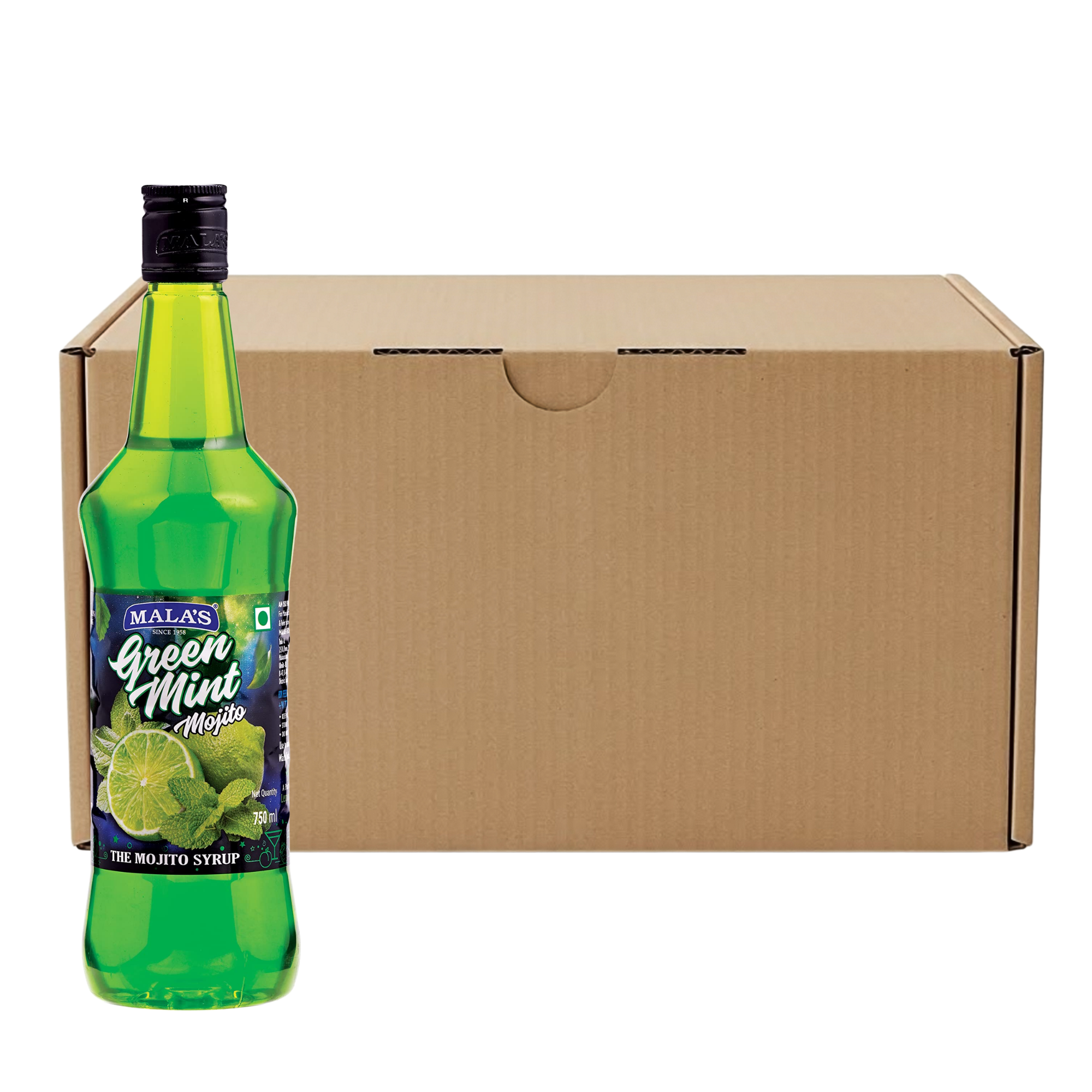 Mala's Green Mint Mojito Syrup	750 mL x 12