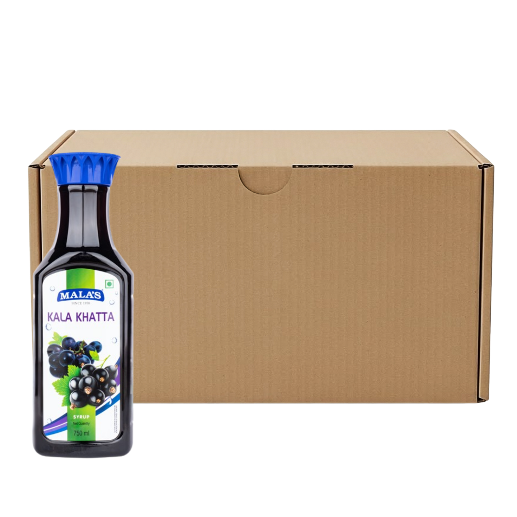 Mala's Kala Khatta Syrup 750 mL x 12