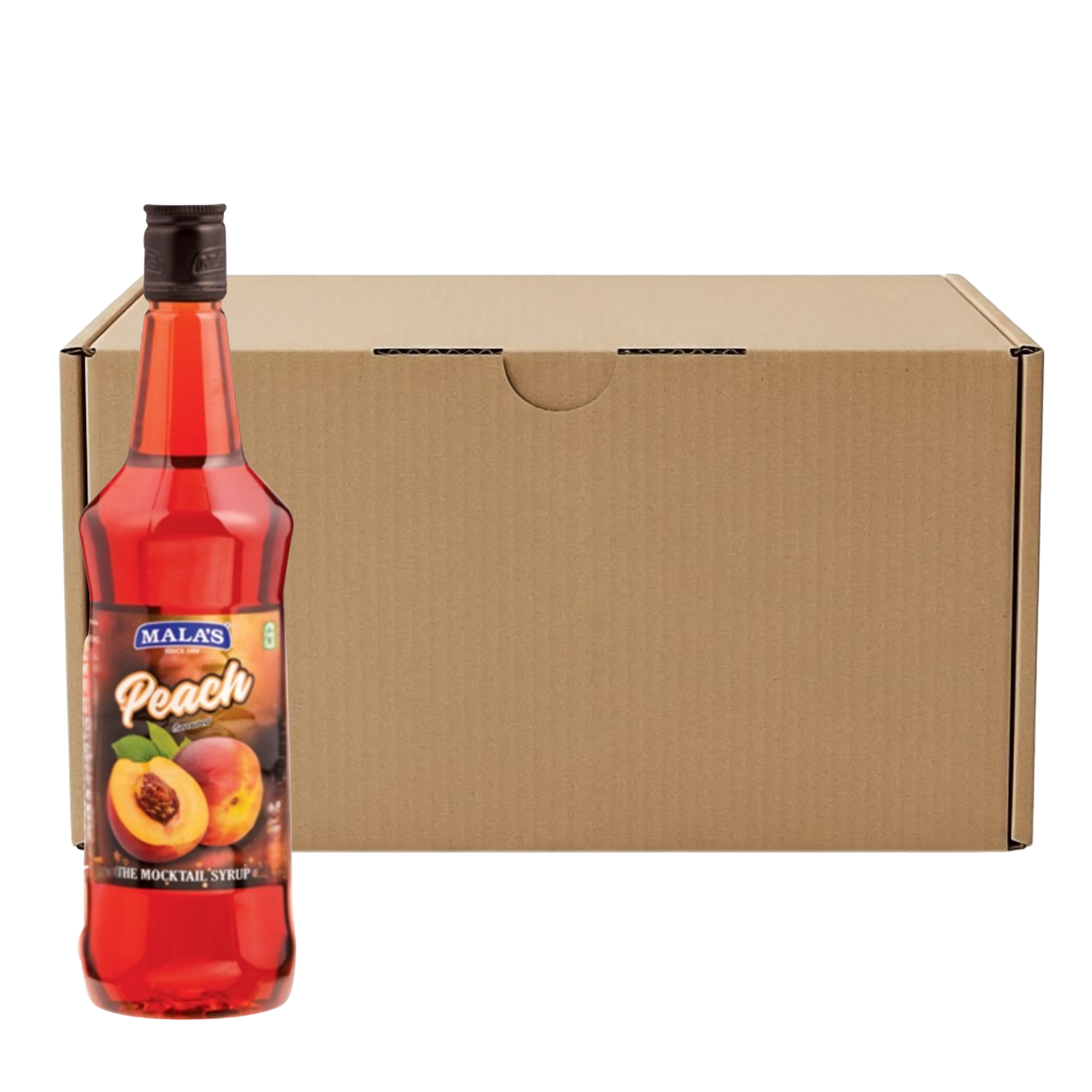 Mala's Peach Mocktail Syrup 750 mL x 12