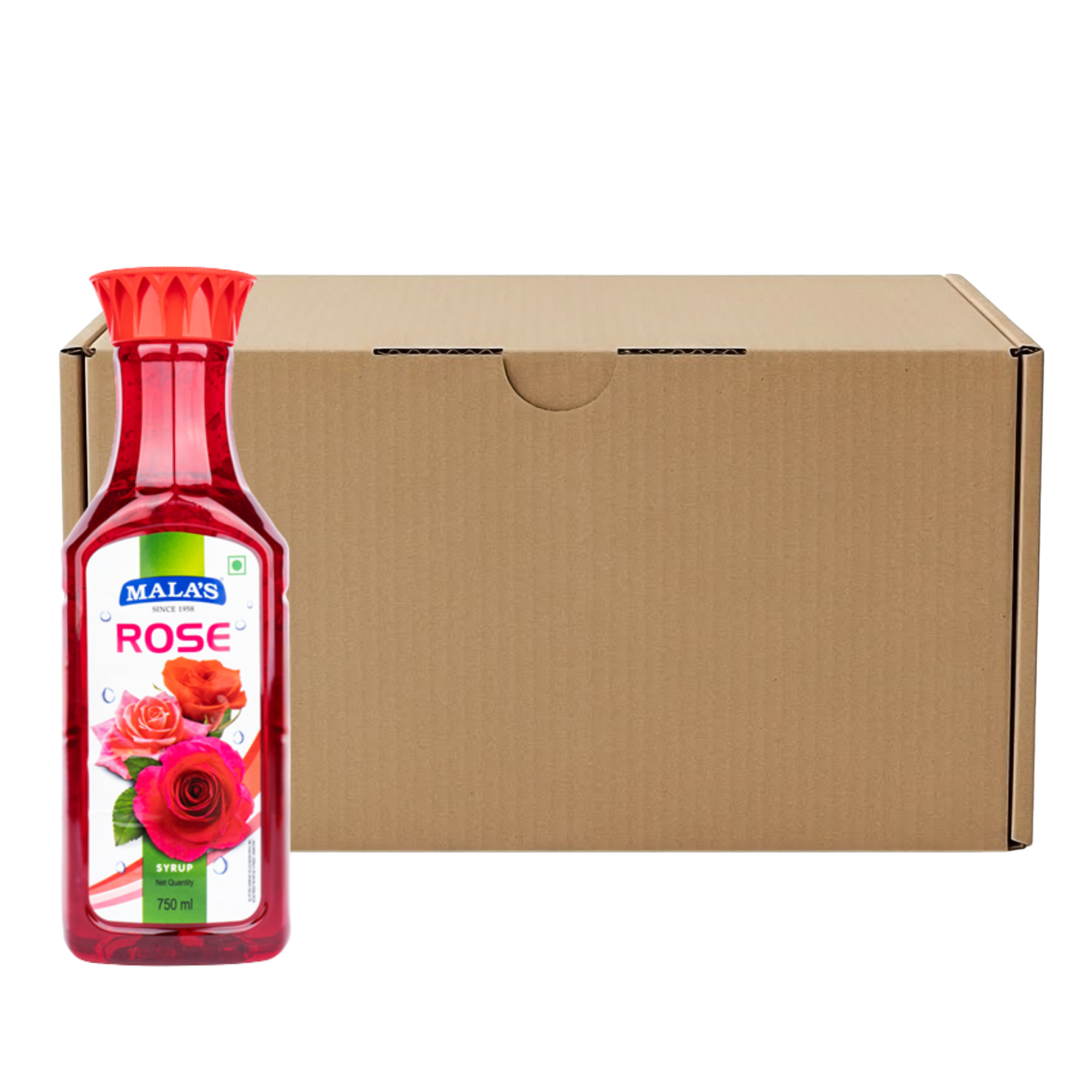 Mala's Rose Syrup 750 mL x 12