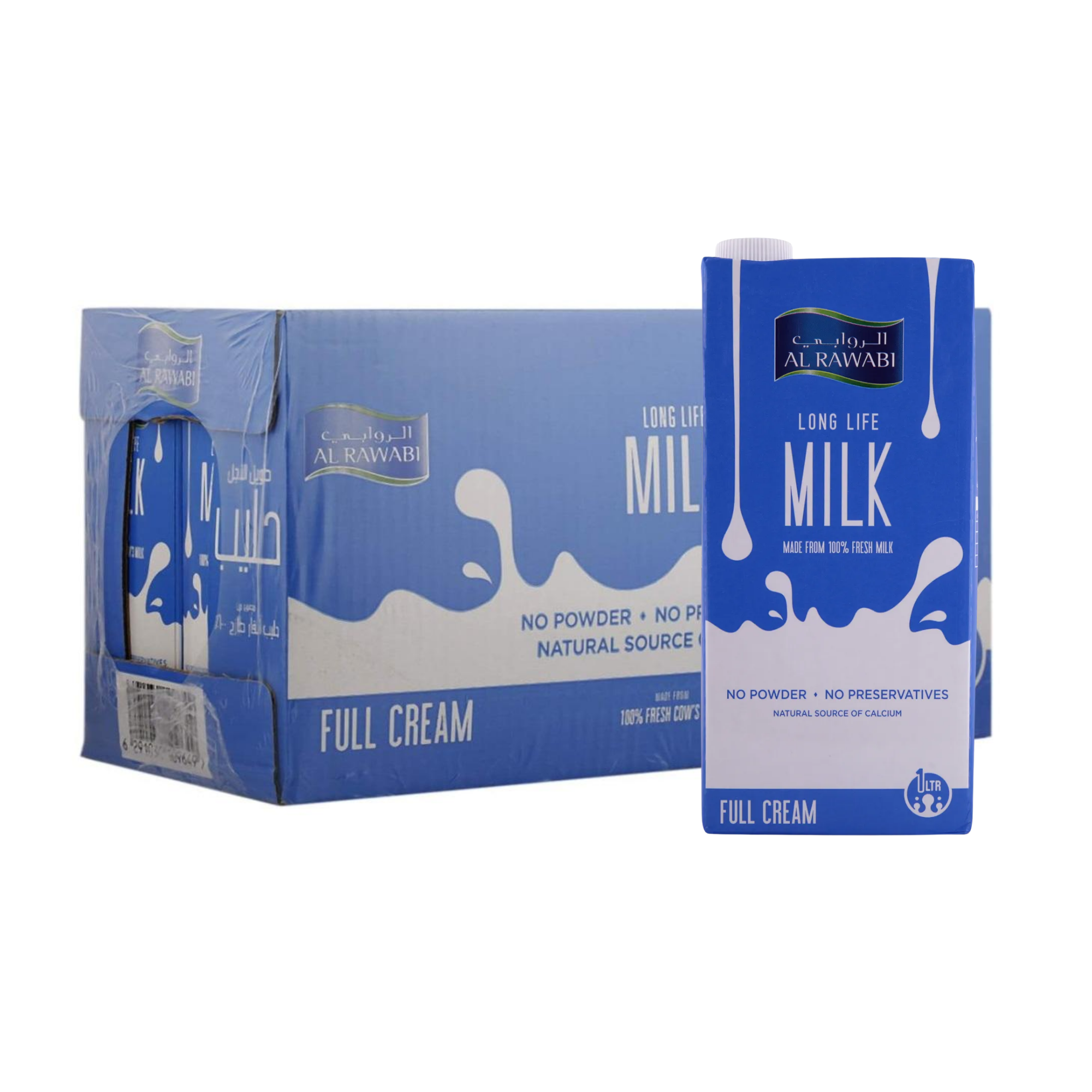 Al Rawabi UHT Long Life Full Cream Milk	1 L x 12