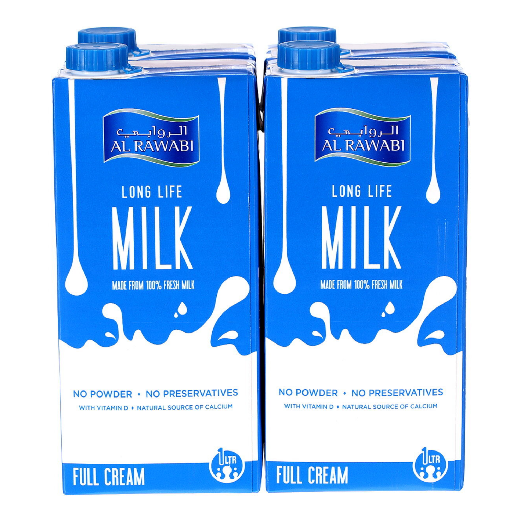 Al Rawabi UHT Long Life Full Cream Milk	1 L x 4